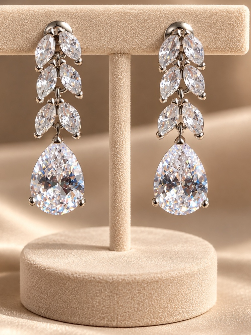 Crystal Teardrop Dangle Earrings